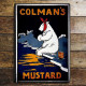 Colmans Mustard Bear- Metal Advertising Wall Sign