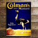 Colmans Mustard ostrich - Metal Advertising Wall Sign