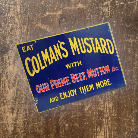 Colmans Mustard With Beef - Metal Advertising Wall Sign