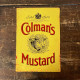 Colmans Mustard Yellow - Metal Advertising Wall Sign