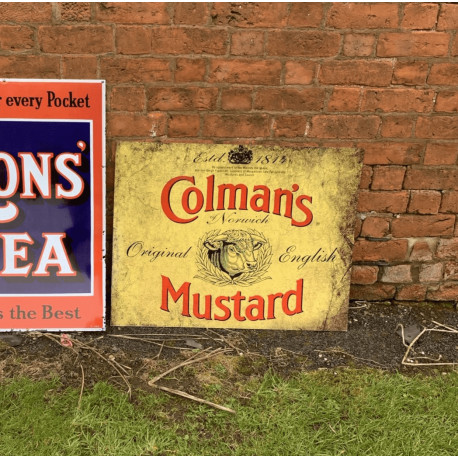 Colmans Mustard- Metal Advertising Wall Sign