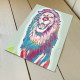 Colourful Lion Head Wall Sign