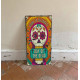 Come To Celebrate Day Of The Dead Skulls Floral  -  Metal Wall  Sign