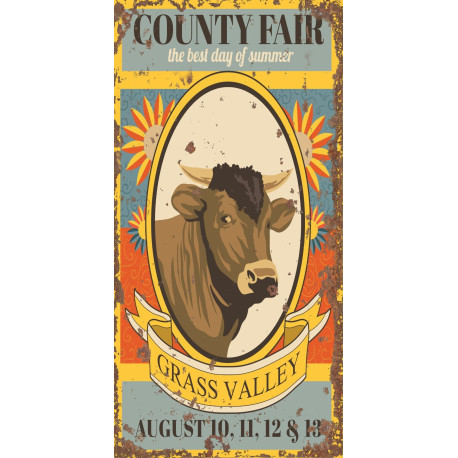 Country Fair  - Metal Vintage Wall Sign