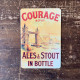 Courage Ale &amp; Stout- Metal Advertising Wall Sign