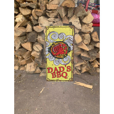 Dads BBQ Barbeque - Metal Wall  Sign