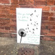 Dandelion  feild full of weeds of hundred wishes - Metal Travel Wall Sign