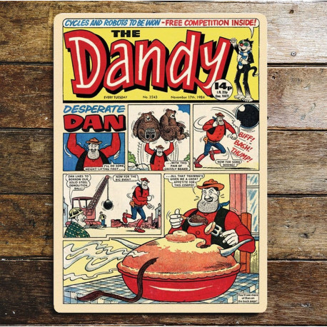 Dandy Desperate Dan Comic Cover - Metal Pop Art Wall Sign