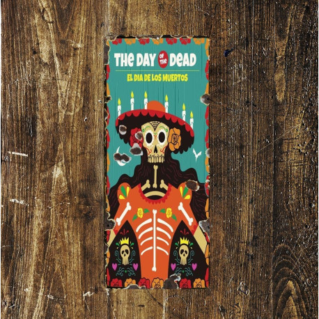 Day Of The Dead Skulls 2 -  Metal Wall  Sign