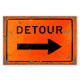 Detour Road  - Metal Vintage Wall Sign