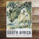 Discover South Africa Visit The Game Reserves  - Metal Travel Wall Sign