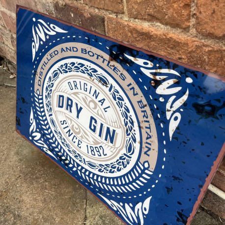 Dry Gin Bar Tin Sign Metal Sign Plaque