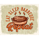 Eat Sleep Barbeque Repeat BBQ Tin Sign Metal Sign Plaque