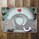 elephant love couple  - Metal Sign Plaque