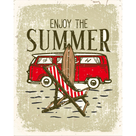 Enjoy The Summer Tin Sign Metal Sign Plaque