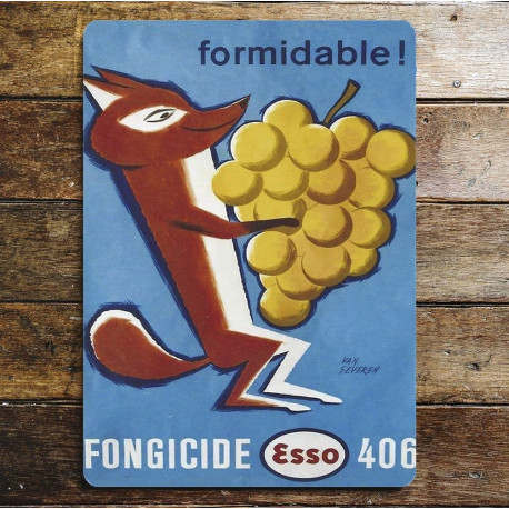 ESSO Formidable Fox - Metal Advertising Wall Sign