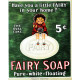 Fairy Soap pure-white-floating - Metal Advertising Wall Sign