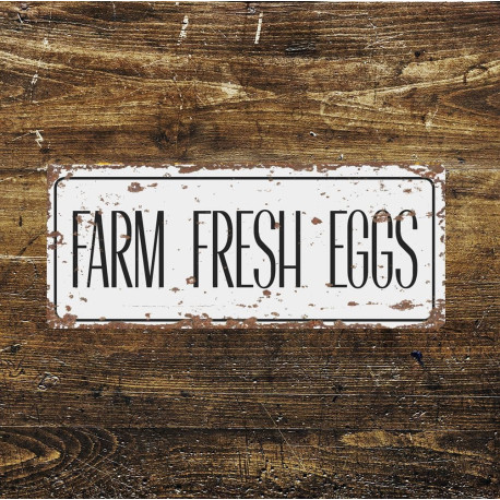 Farm fresh eggs - Metal Vintage Wall Sign Kitchen