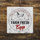 Farm Fresh Eggs Hen Chickens - Metal Wall Sign