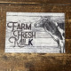 Farm Fresh Milk Cow Farmhouse-  Metal Sign Plaque