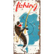 Fishing Fish  - Metal Wall  Sign