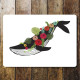 floral whale   - Metal Advertising Wall Sign