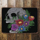 Flower skull - Metal Wall Sign Plaque