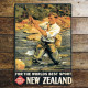 For The Worlds Best Sport New Zealand - Metal Travel Wall Sign