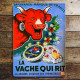 French Cheese La Vache Quirit - Metal Advertising Wall Sign