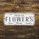 fresh cut flowers - Metal Vintage Wall Sign Kitchen