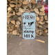 Fresh Dairy Milk Cow Farm Daily 24  Metal Wall Sign