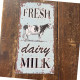 Fresh Dairy Milk Cow Farm Daily 24  Metal Wall Sign