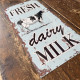 Fresh Dairy Milk Cow Farm Daily 24  Metal Wall Sign