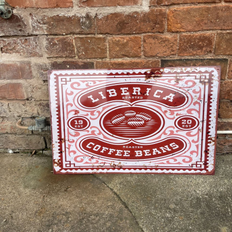 Fresh Roast Coffee bean - Metal Vintage Wall Sign