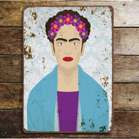 Frida Kahlo - Metal Wall Sign Plaque