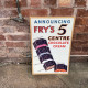 Frys 5 Centre Cocoa &amp; Chocolates - Metal Advertising Wall Sign