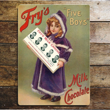 Frys milk chocolate five boys - Metal Advertising Wall Sign