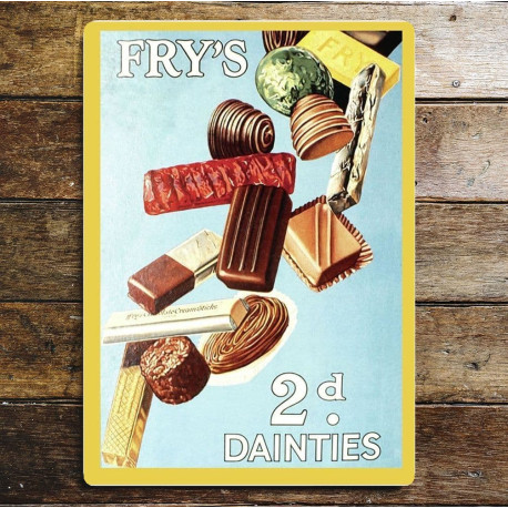 Frys Milk Chocolates Varianty - Metal Advertising Wall Sign (1)