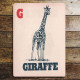 G Is For Giraffe - Metal Travel Wall Sign