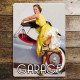 Garage Car Door Sign Personalised Any Name / Text - Pin Up Girl In Bath- Metal Personalised Sign