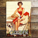 Garden Door Sign Personalised With Any Name / Text - Pin Up Girl - Metal Personalised Art Wall Sign