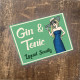 Gin &amp; Tonic Liquid Sanity - Metal Retro Wall Sign