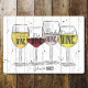 Glass of wine  - Metal Wall Sign Plaque