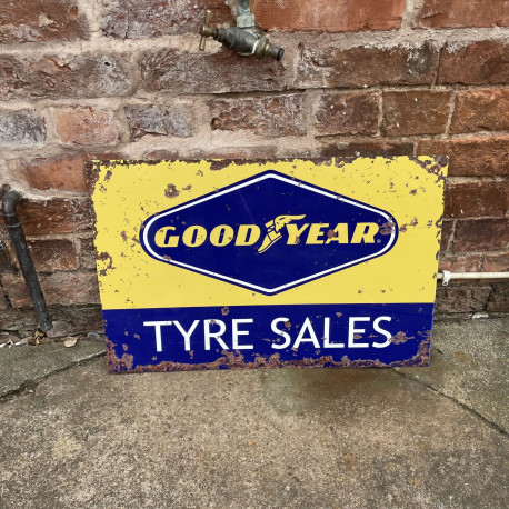 Good Year Tyres Sales Motorbike - Metal Advertising Wall Sign