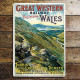 Great Western Wales Britsish Railways - Metal Travel Wall Sign