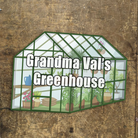 Greenhouse Personlised Custom Name Any Text - Metal Wall Sign