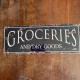 Groceries &amp; Dry Good Distressed  - Metal Vintage Wall Sign