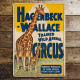 Hagenbeck Wallance Trained Wild Animal Circus - Metal Travel Wall Sign