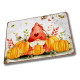 Halloween Pumpkin Patch Gnome Gonk Autumn - Metal Vintage Wall Sign