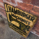 Hamburger Sewing Machine Metal Advertising Wall Sign